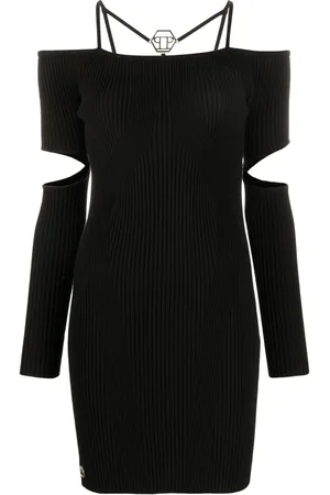Philipp Plein Cut-out ribbed mini dress