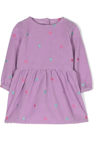 Stella McCartney Heart-embroidered corduroy dress