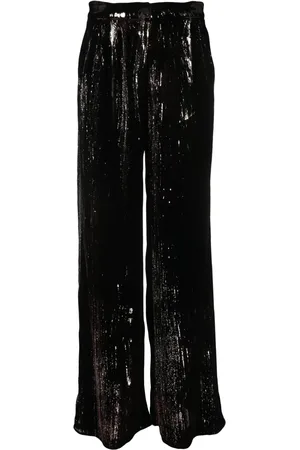 AVANT TOI Sequin-embellished flared trousers