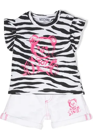 Moschino Teddy-Bear-print cotton shorts set