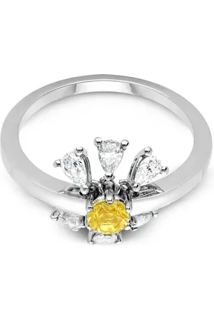 DELFINA DELETTREZ 18kt white gold Dancing Daisy diamond ring