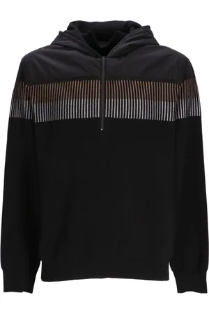 HUGO BOSS Half-zip knitted hoodie
