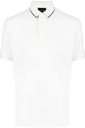 Emporio Armani Logo-embroidered piqué polo shirt