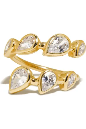 COMPLETEDWORKS 18kt plated Arc zirconia ring