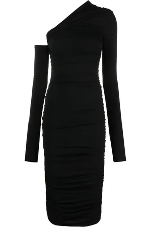 The Andamane Asymmetric one-shoulder midi dress