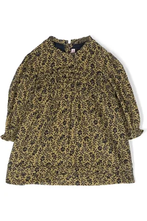 BONPOINT Corduroy floral-print dress