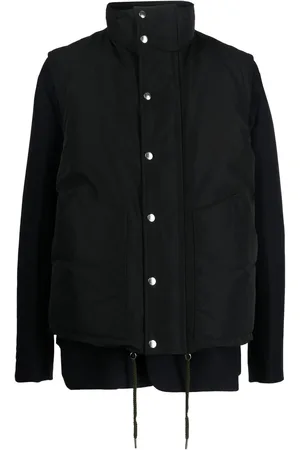 SACAI Double-layer gilet wool jacket