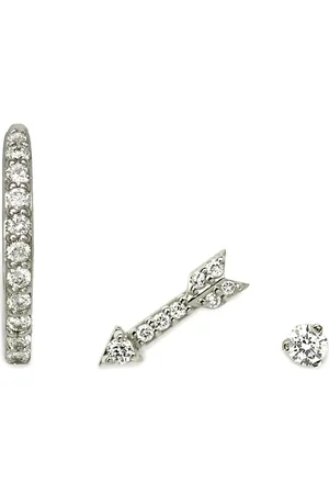 Lark & Berry 14kt white gold The Corporate Chic diamond earrings