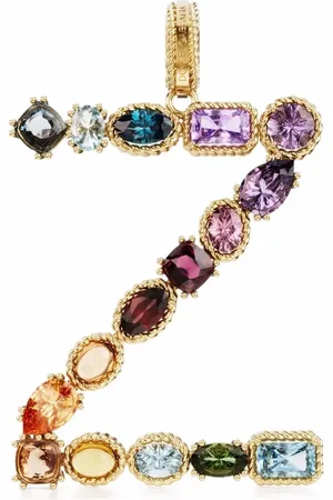 Dolce & Gabbana Rainbow Alphabet Z 18kt yellow multi-stone pendant