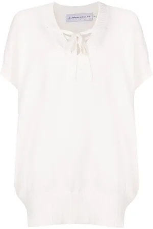 Gloria Coelho Front tie-fastening blouse