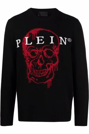 Philipp Plein Skull intarsia-knit jumper