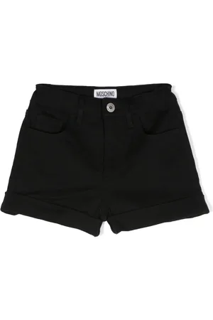 Moschino Logo-embroidered denim shorts