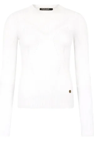 Roberto Cavalli Openwork rib-knit sweater