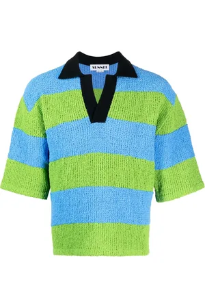 SUNNEI Striped knitted polo shirt