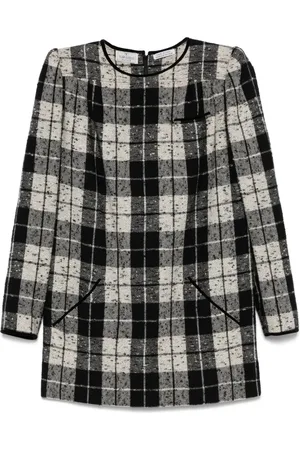 VALENTINO GARAVANI 1980s plaid mini dress