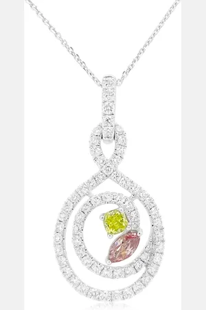HYT Jewelry 18kt white gold and platinum diamond necklace