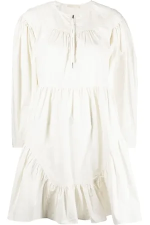 ULLA JOHNSON Panelled short poplin dress