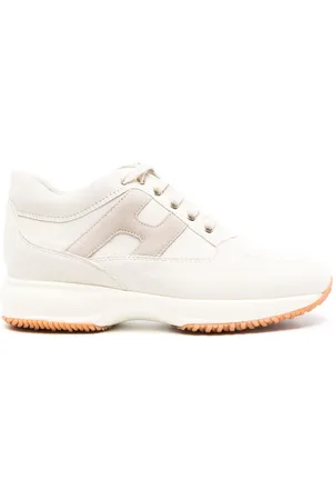 Hogan Logo-patch suede-panelled sneakers
