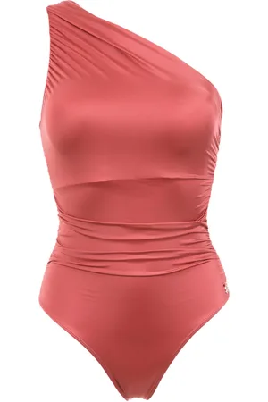 Brigitte Ruched one shoulder swimsuit