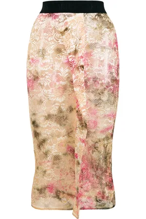 ARIES Lace Fin midi skirt