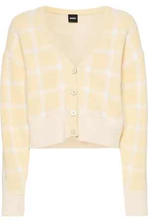 HUGO BOSS Tartan knitted cardigan