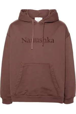 Nanushka Logo-embroidered cotton hoodie