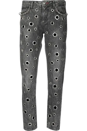 Philipp Plein Ring-detail boyfriend jeans