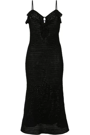 Self-Portrait Crochet midi dress