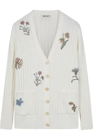 PORTS 1961 Floral-appliqu?? cardigan