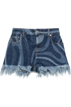 Puccini Printed denim shorts