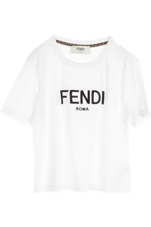 Fendi 2010s logo-embroidered cotton T-shirt