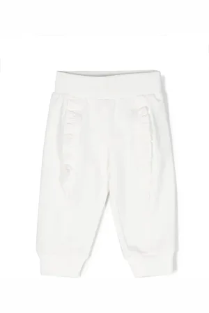 MONNALISA Ruffled cotton track pants