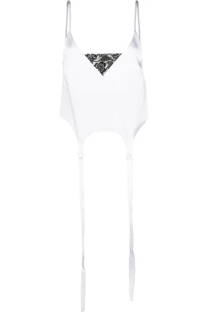 SSHEENA Deconstructed satin camisole top
