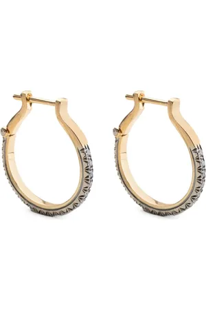 Hum 18kt yellow Circular diamond earrings