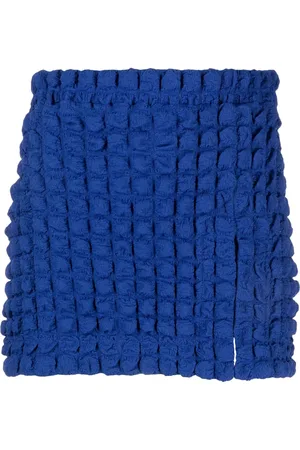 ECKHAUS LATTA Slit-detail textured mini skirt