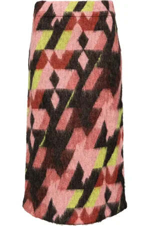Maison Kitsuné Graphic print A-line skirt