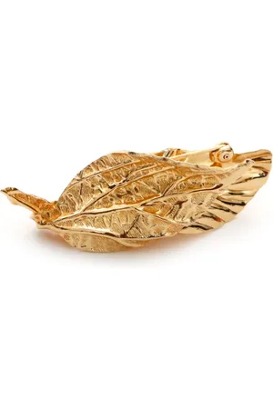 Dior Leaf textured brooch