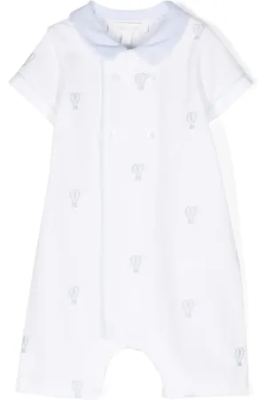 PATACHOU Hot air balloon-embroidery cotton romper