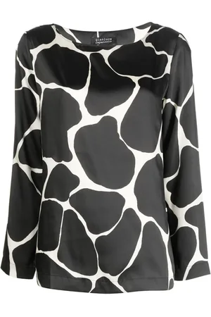 GIANLUCA CAPANNOLO Graphic-print satin top