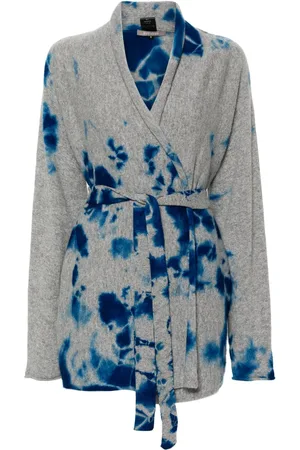 SUZUSAN Tie-dye cashmere cardigan