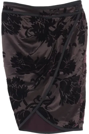 Gucci 2000s floral-motif wrap skirt