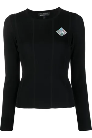 Armani Exchange Logo-patch knitted top