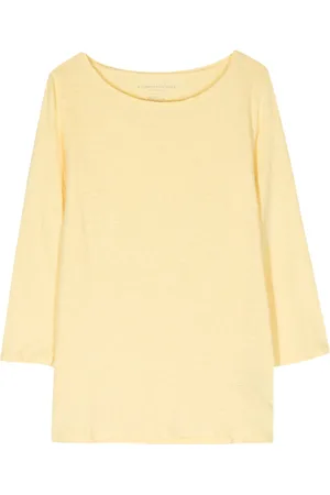 Majestic Textured linen-blend T-shirt