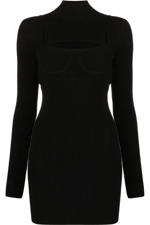 MONSE Ribbed-knit bodycon mini dress