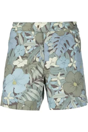 Tom Ford Leaf-print swim shorts