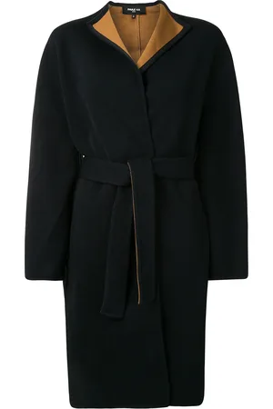 Paule Ka Contrast lining belted coat