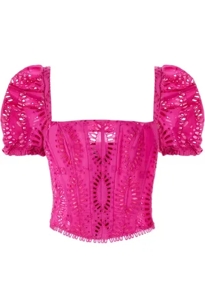 CHARO RUIZ IBIZA Nivak broderie-anglaise corset top