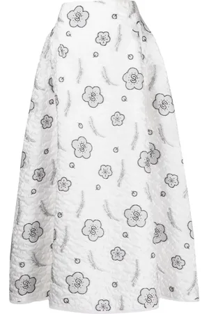 SHIATZY CHEN Quilted A-line jacquard skirt