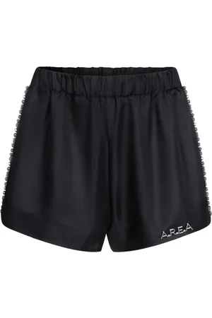 AREA Crystal trim track shorts
