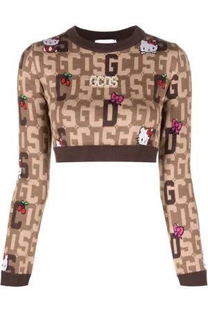 GCDS X Hello Kitty knitted crop top